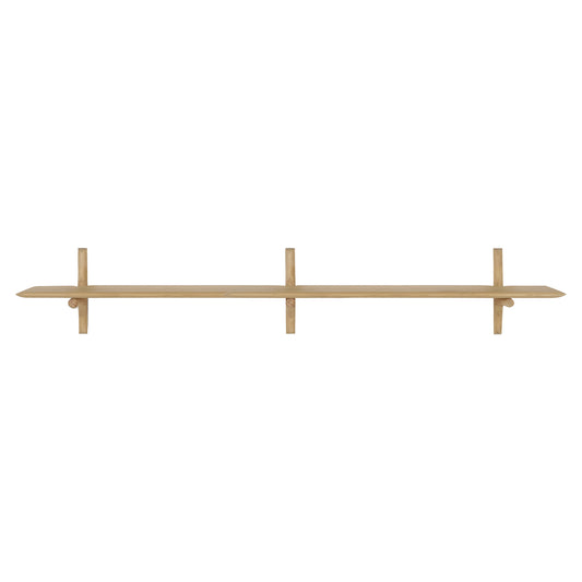 Pi Wall Shelf 66.5"W- Oak, 1 Shelf