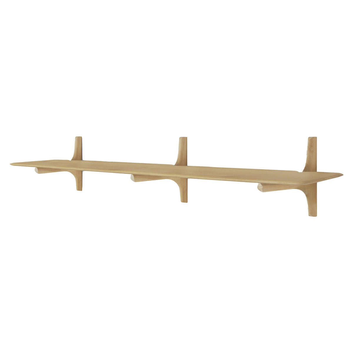 Pi Wall Shelf 66.5"W- Oak, 1 Shelf