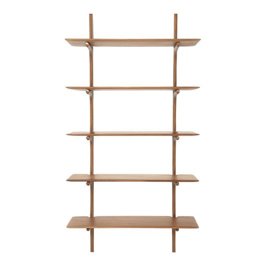PI Wall Shelf - Mahogany, 5 Shelves