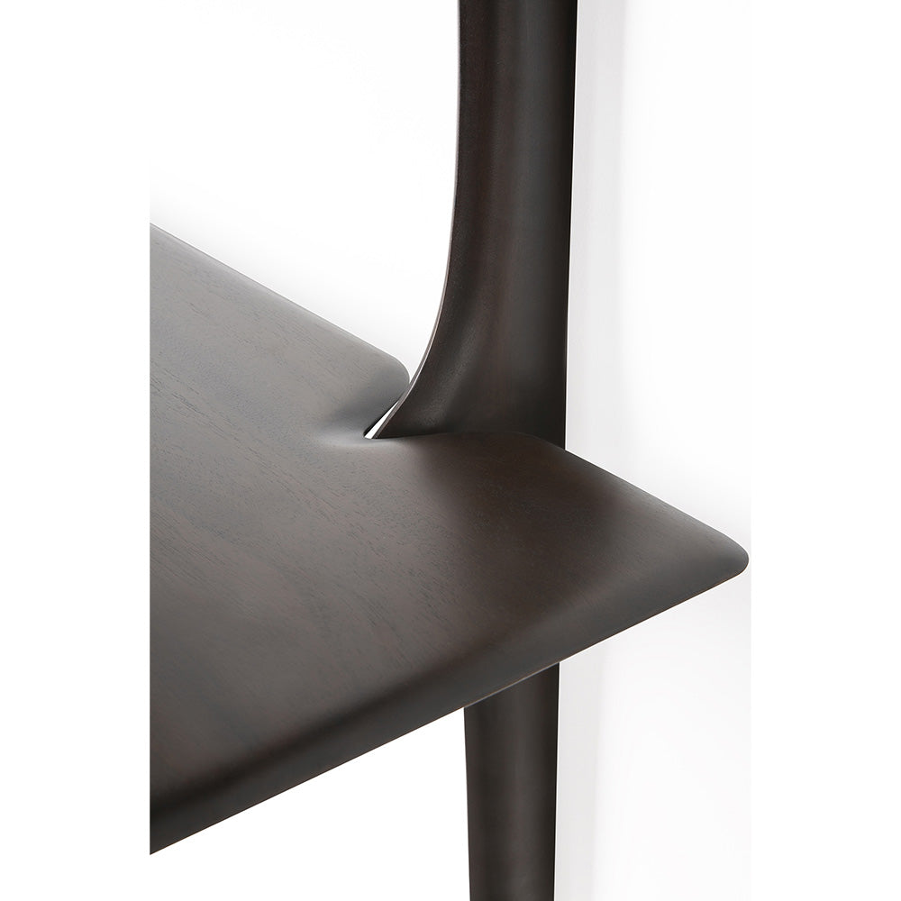 Pi Wall Shelf - Dark Brown Mahogany, 3 Shelves