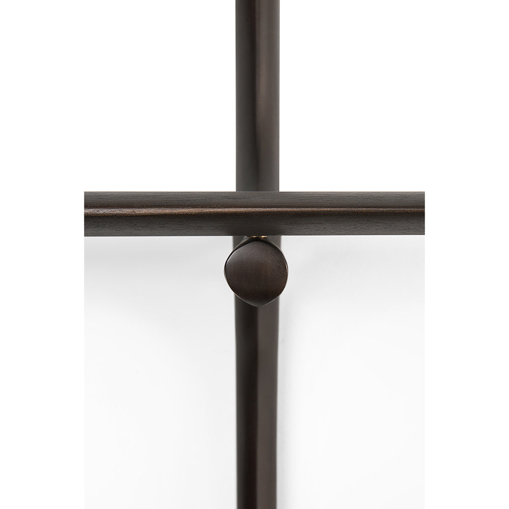 Pi Wall Shelf - Dark Brown Mahogany, 3 Shelves