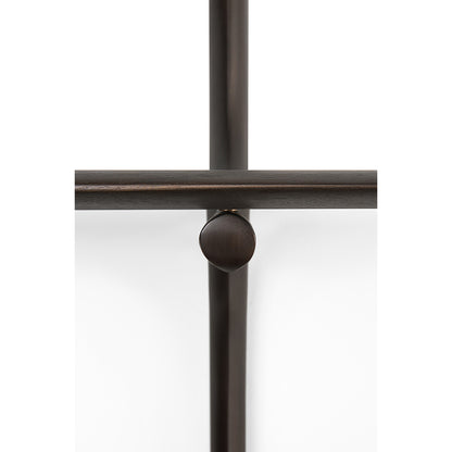 Pi Wall Shelf - Dark Brown Mahogany, 3 Shelves