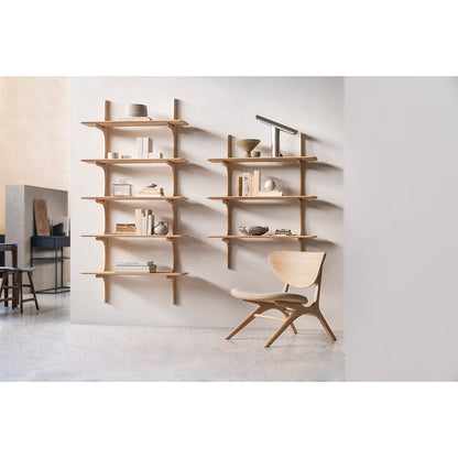 Pi Wall Shelf - Oak, 5 Shelves