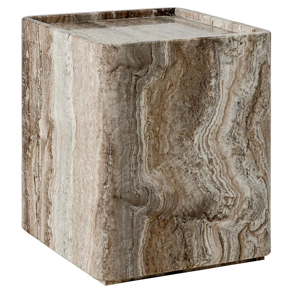 Pietra Square Side Table - Lively Sepia