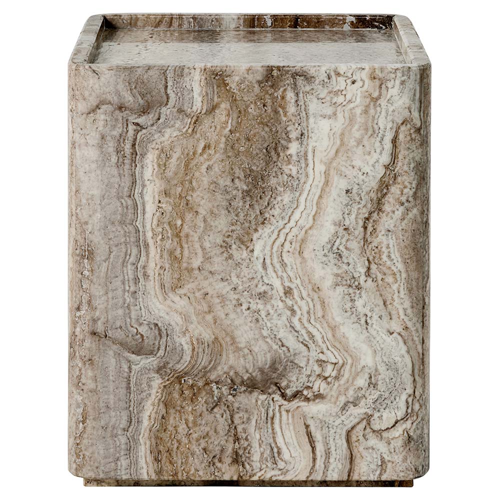 Pietra Square Side Table - Lively Sepia