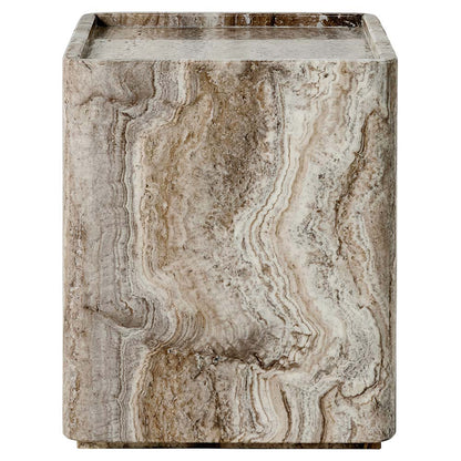 Pietra Square Side Table - Lively Sepia