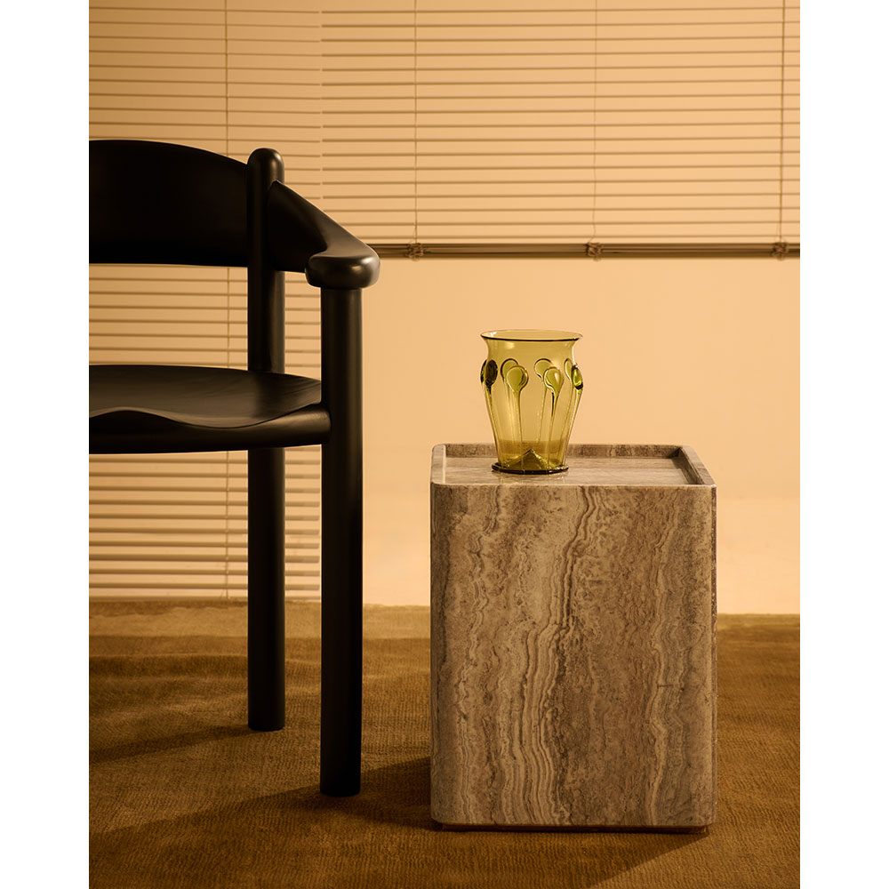 Pietra Square Side Table - Lively Sepia