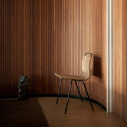 PK1 Dining Chair - Natural Paper Cord, Black Steel