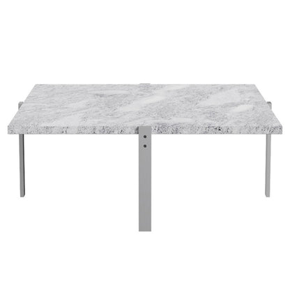 PK65 Coffee Table - Marble, Gray/White