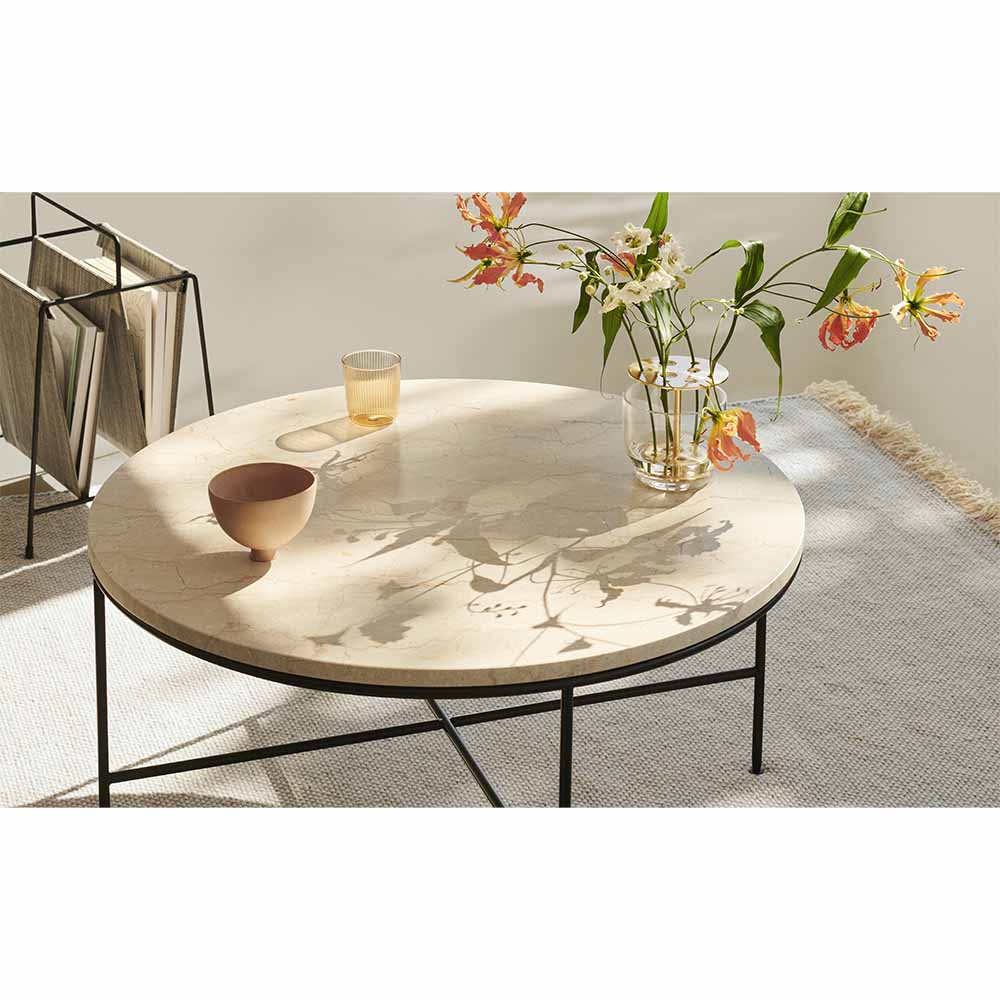 Planner Round Coffee Table - Cream