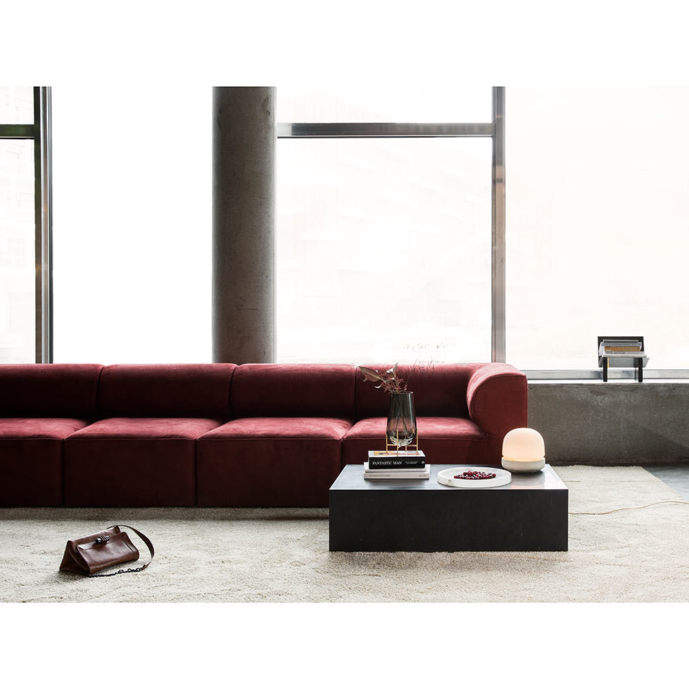 Plinth Low Marble Table - Nero Marquina