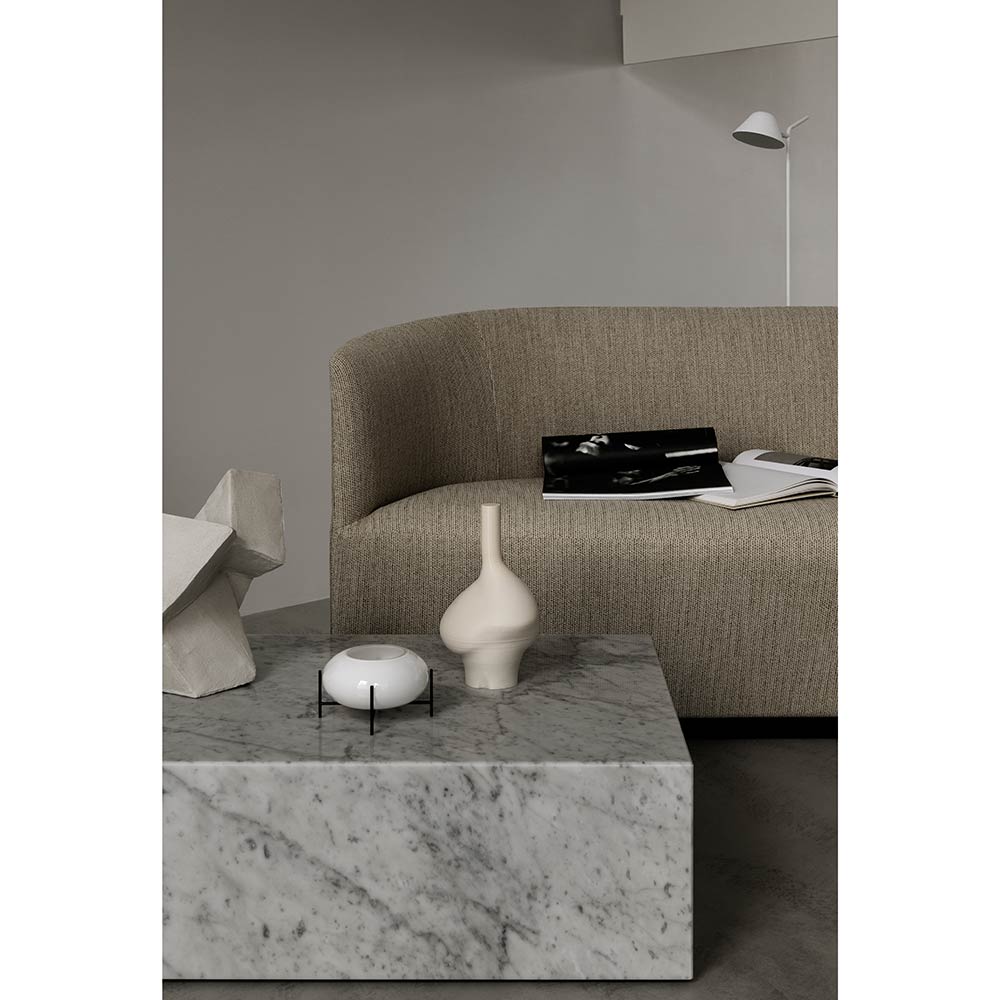 Plinth Low Marble Table - Carrara