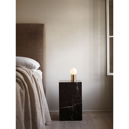 Plinth Tall Marble Table - Nero Marquina