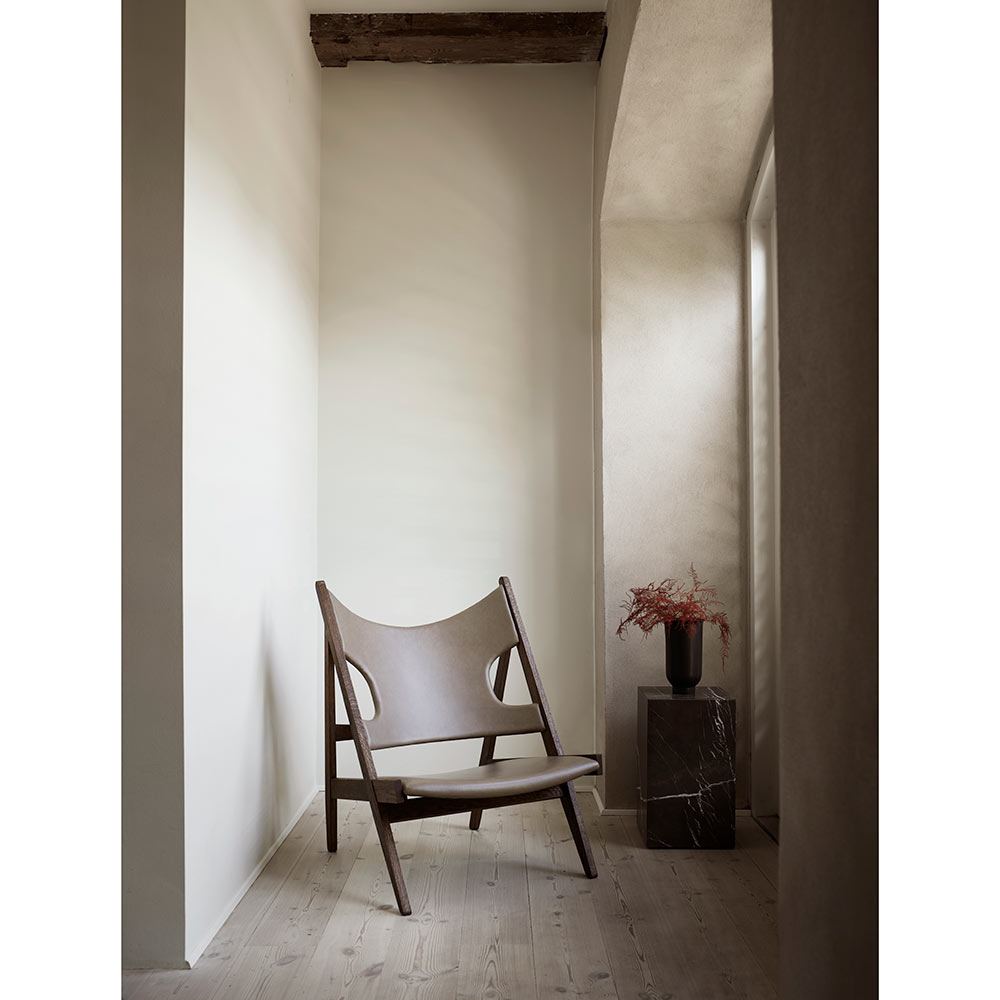 Plinth Tall Marble Table - Gray Kendzo