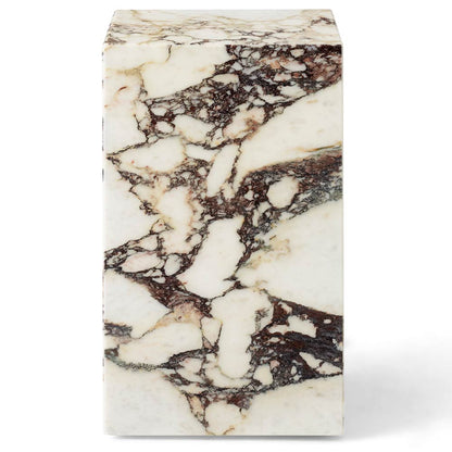 Plinth Tall Marble Table - Calacatta Viola