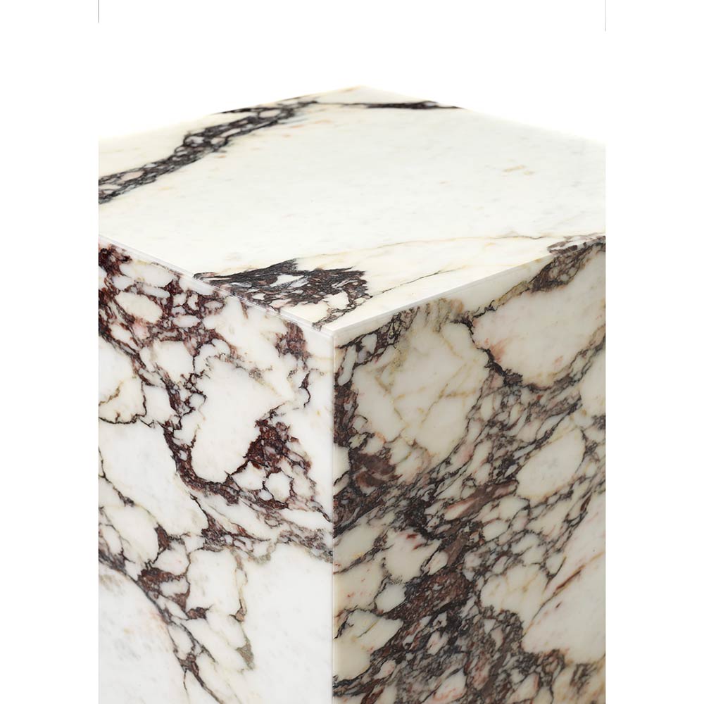 Plinth Tall Marble Table - Calacatta Viola