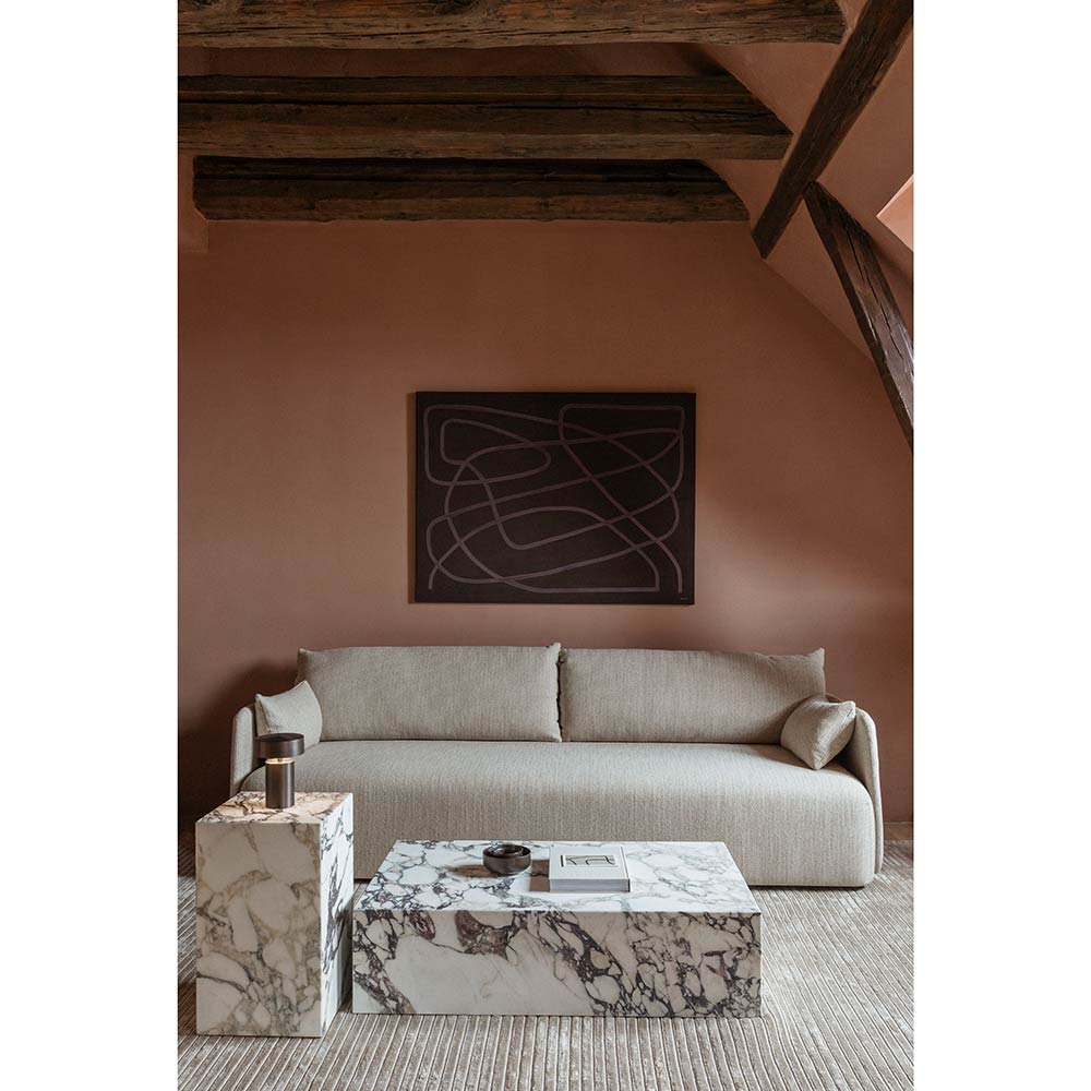 Plinth Tall Marble Table - Calacatta Viola