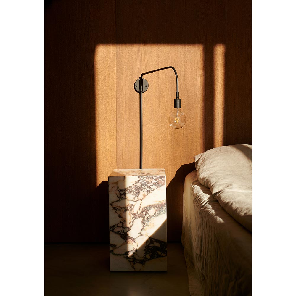 Plinth Tall Marble Table - Calacatta Viola