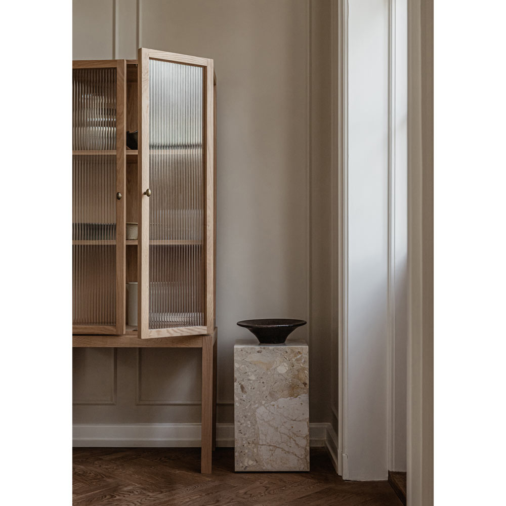 Plinth Tall Stone Table - Kunis Breccia
