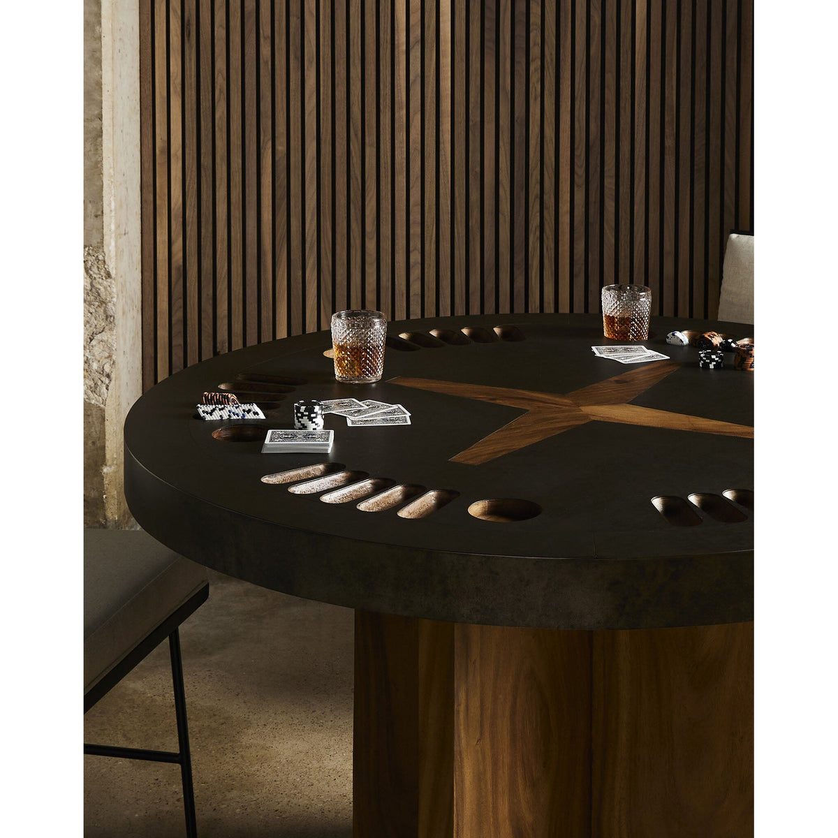 Poker Table - Aged Metal