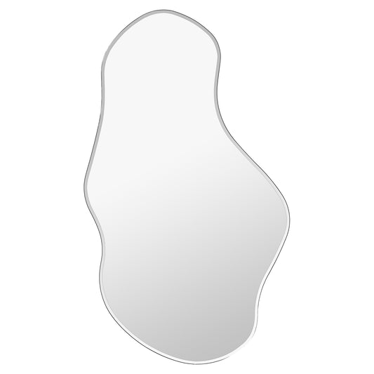Pond Mirror - Large, Dark Chrome