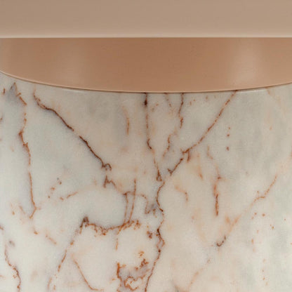 Poppy Square Dining Table - Wood Top, Marble Base