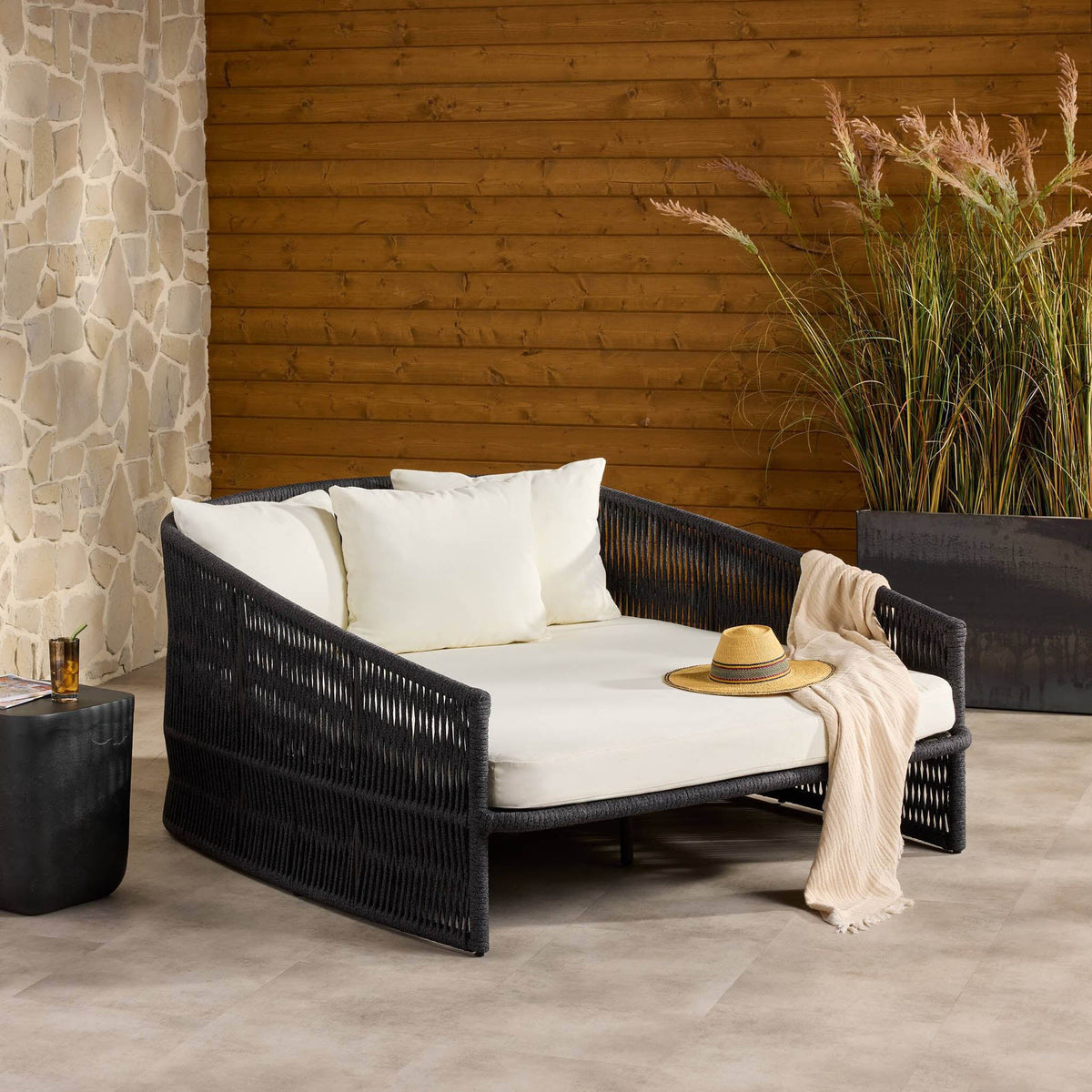 Porto Outdoor Daybed - Arashi Salt
