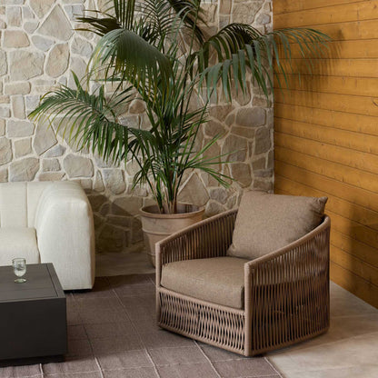 Porto Outdoor Swivel Chair - Ellor Brown