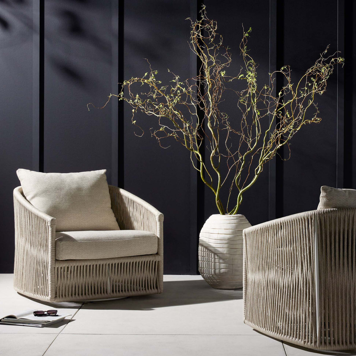 Porto Outdoor Swivel Chair - Faye Sand