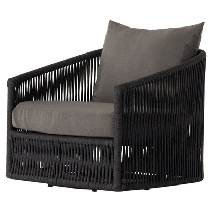 Porto Outdoor Swivel Chair - Venao Charcoal
