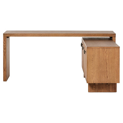Posada L-Shaped Desk - Amber Oak Veneer