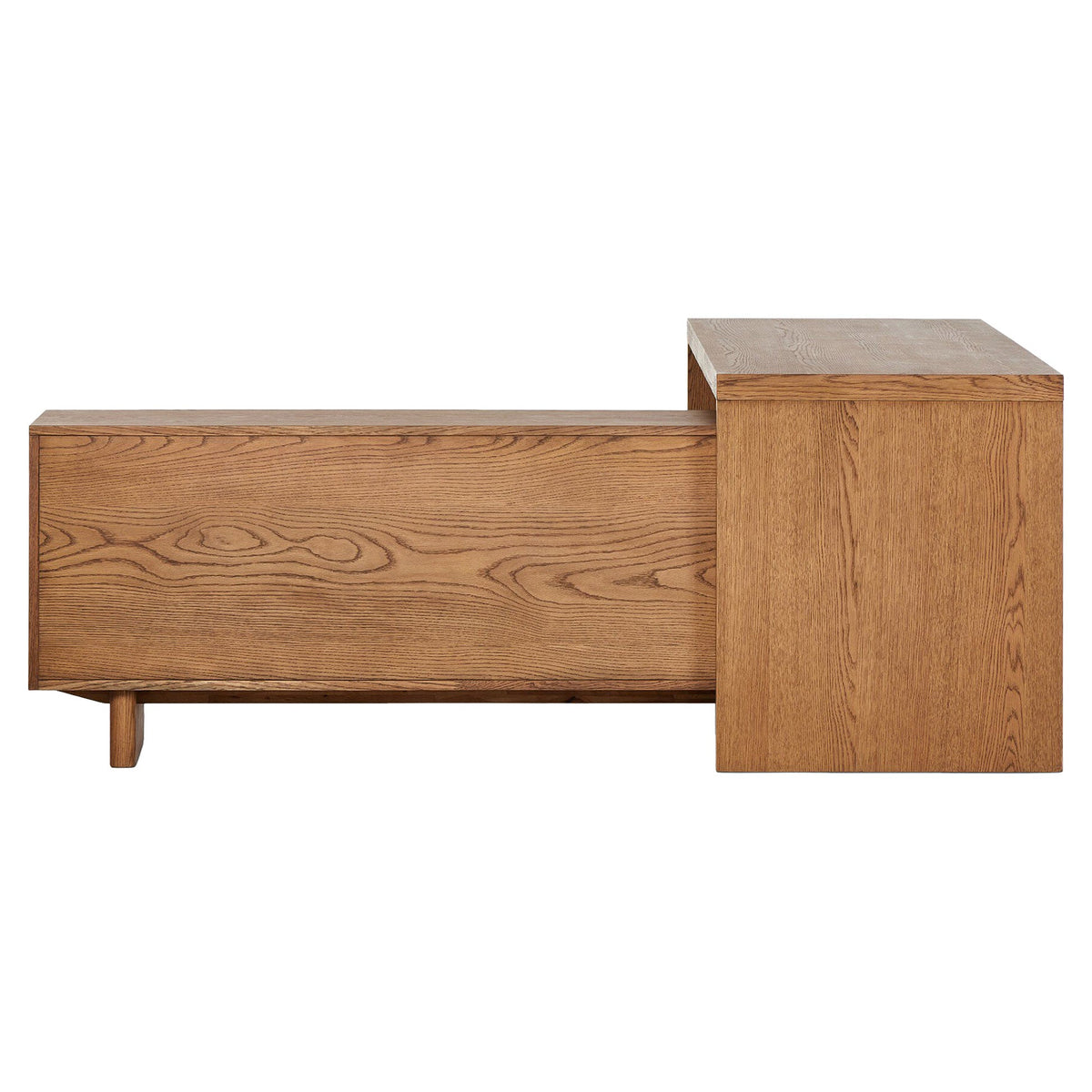 Posada L-Shaped Desk - Amber Oak Veneer