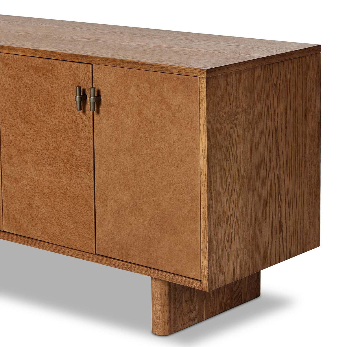 Posada L-Shaped Desk - Amber Oak Veneer