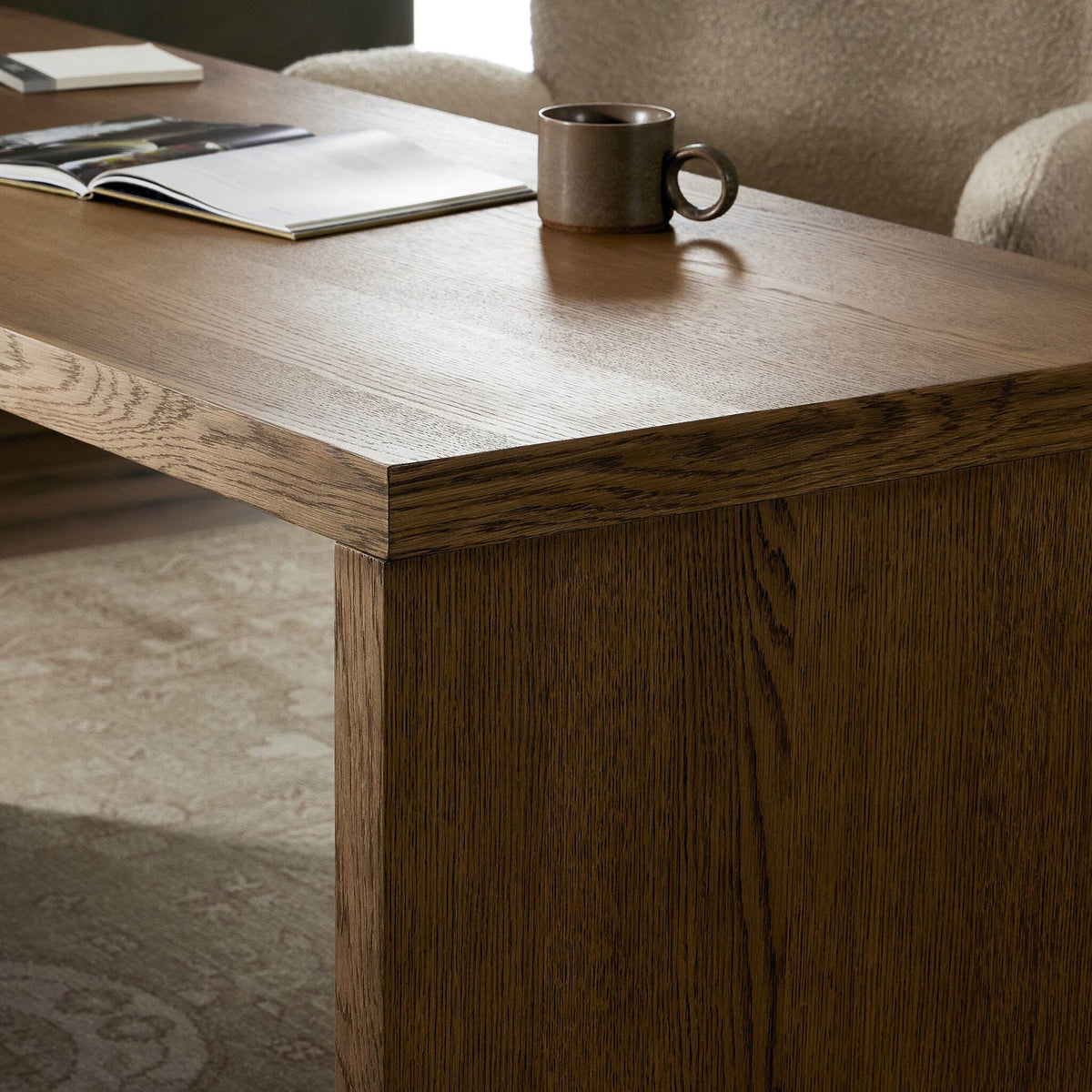Posada L-Shaped Desk - Amber Oak Veneer