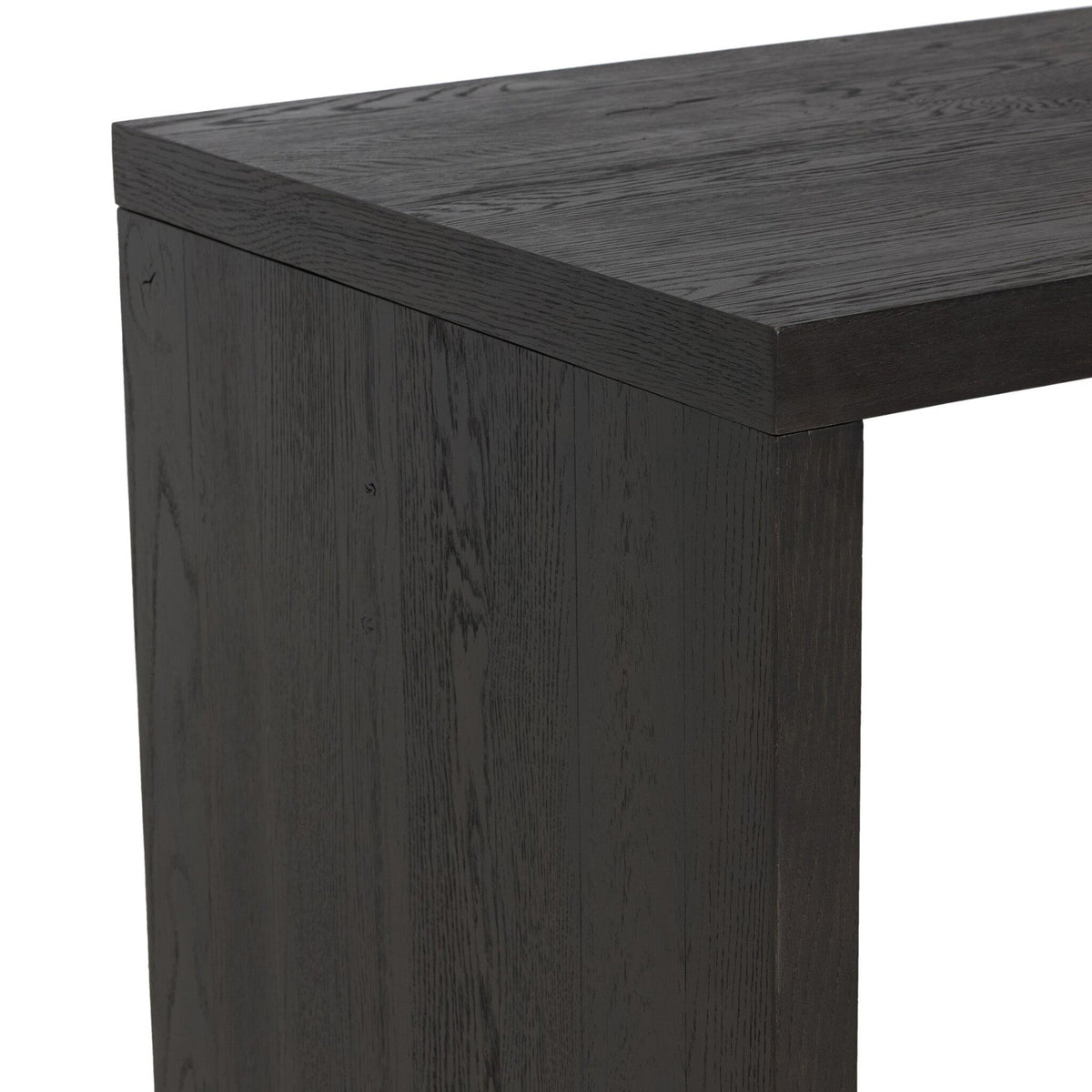 Posada L-Shaped Desk - Worn Black Oak Veneer