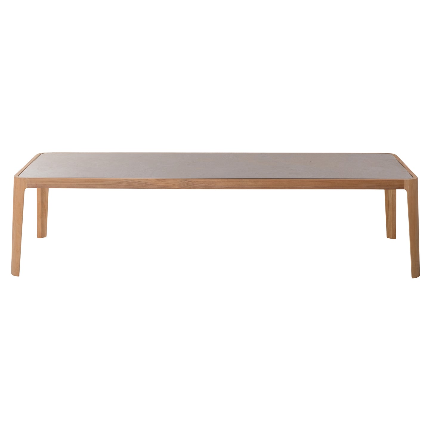 Positano Dining Table - Ceramic Top, Teak Base