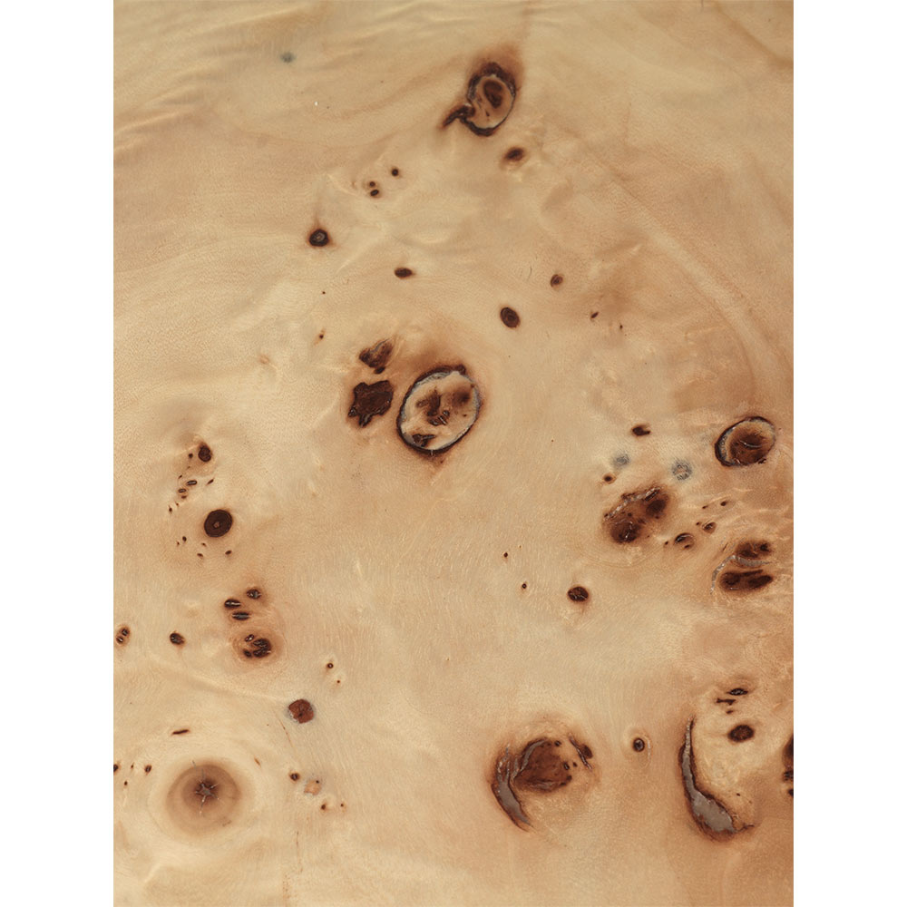 Post Small Coffee Table - Poplar Burl Veneer