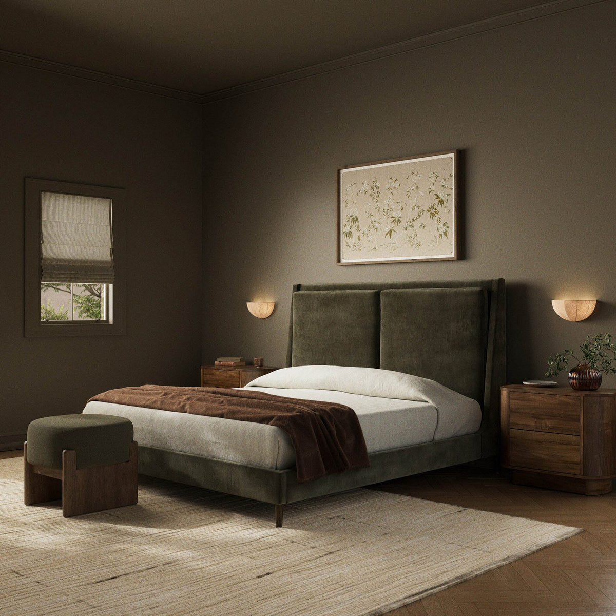 Potter Bed - Surrey Olive