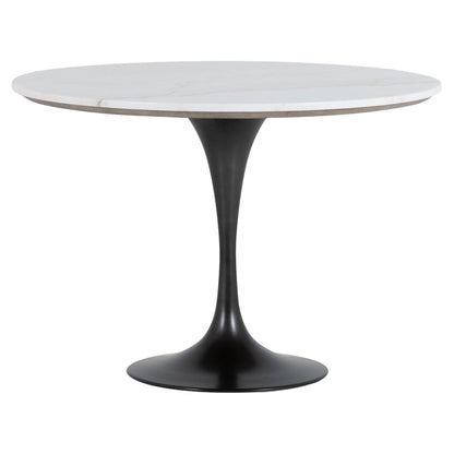 Powell Dining Table - White Marble - 42"W