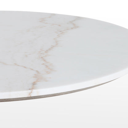 Powell Dining Table - White Marble - 42"W