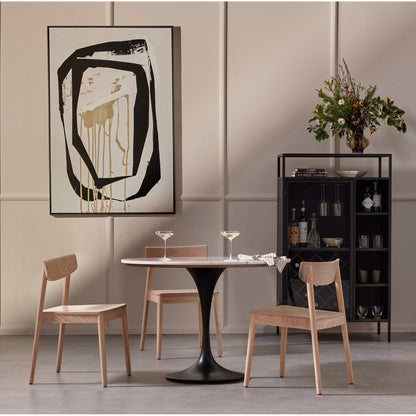 Powell Dining Table - White Marble - 42"W