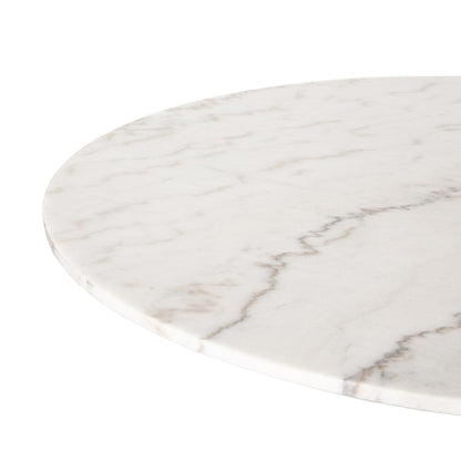 Powell Dining Table - White Marble - 55"W
