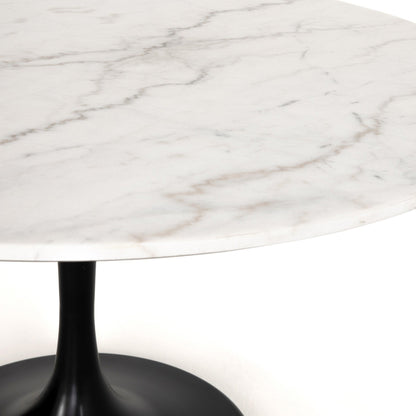 Powell Dining Table - White Marble - 55"W