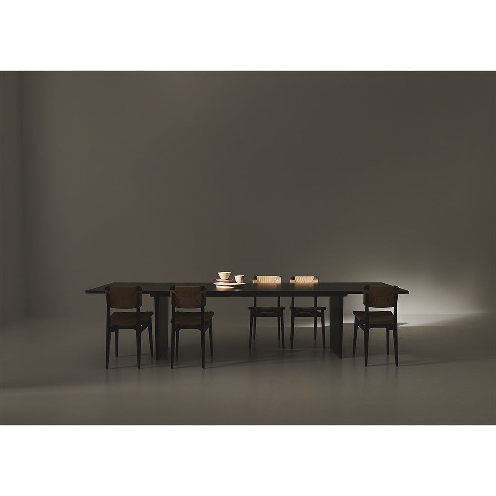 Private Dining Table - Brown, Black Ash