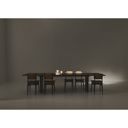 Private Dining Table - Brown, Black Ash