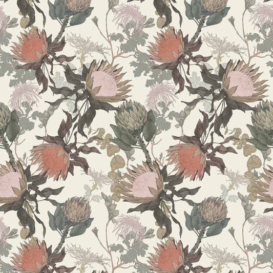 Proteas' Dream Wallpaper - Cream