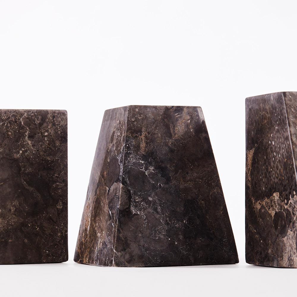 Pyramid Candle Holders - Gray
