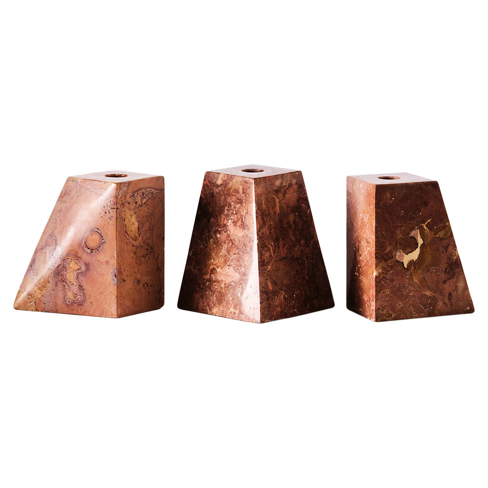 Pyramid Candle Holders - Red