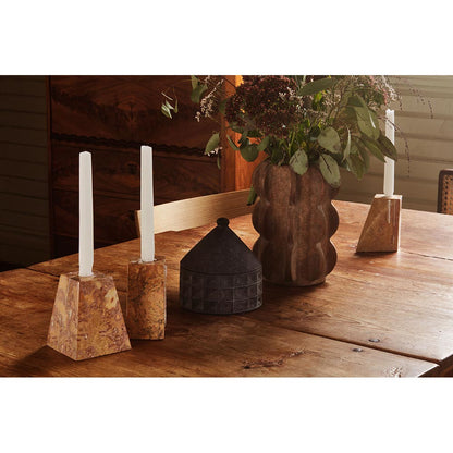 Pyramid Candle Holders - Red