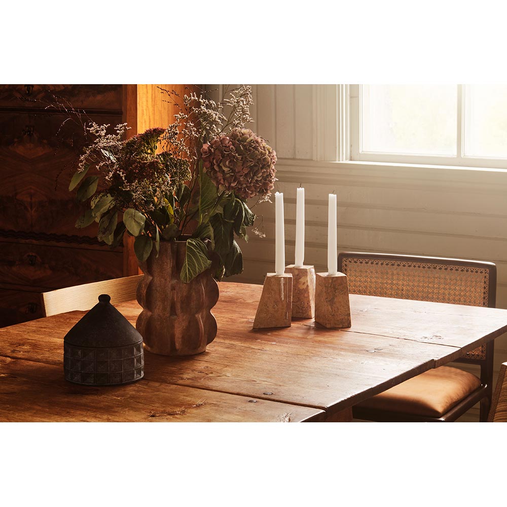 Pyramid Candle Holders - Red